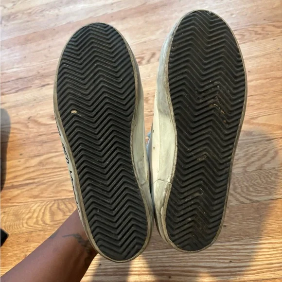 Golden Goose White and Green Sneakers - Picture 2 of 6